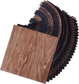 Gym Flooring Set 25 PCS Interlocking PP+PVC Puzzle Rubber Tiles