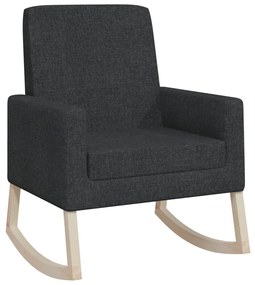 vidaXL Κουνιστή Πολυθρόνα Μαύρη Υφασμάτινη