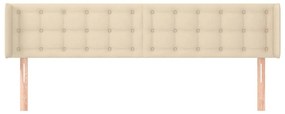 vidaXL Κεφαλάρι με Πτερύγια Κρεμ 203x16x78/88 εκ. Υφασμάτινο