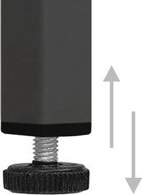 vidaXL Κομοδίνο Ανθρακί 35 x 35 x 51 εκ. από Ατσάλι