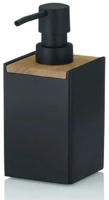 Δοχείο Κρεμοσάπουνου Cube 23689 7x7x17cm 300ml Black-Natural Kela Ξύλο