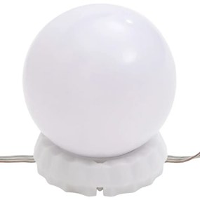 Μπουντουάρ με LED Γυαλιστερό Λευκό 86,5x35x136 εκ. - Λευκό