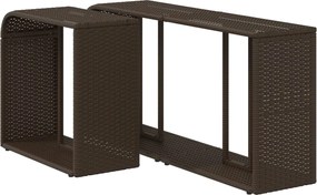 vidaXL Ράφια Αποθήκευσης 2 τεμ. Καφέ από Συνθετικό Ρατάν