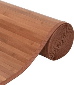 vidaXL Χαλί Ορθογώνιο Καφέ 100 x 200 εκ. Μπαμπού