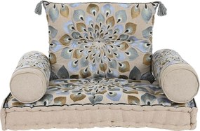 Κήπος πολυθρόνα DKD Home Decor Μπλε Μπεζ 90 x 55 x 18 cm