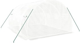 vidaXL Θερμοκήπιο με Ατσάλινο Σκελετό Λευκό 12 τ.μ. 4 x 3 x 2 μ.