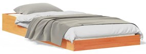 vidaXL Σκελετός Κρεβατιού Καφέ κεριού 100 x 220 cm Μασίφ ξύλο πεύκου
