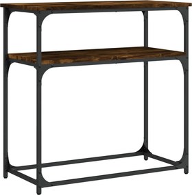 vidaXL Τραπέζι Κονσόλα Καπνιστή Δρυς 75x35,5x75 εκ. Επεξεργ. Ξύλο