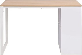 vidaXL Γραφείο Δρυς και Λευκό 120 x 60 x 75 εκ.
