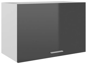 vidaXL Ντουλάπι Κρεμαστό Γυαλιστερό Γκρι 60x31x40 εκ. Μοριοσανίδα