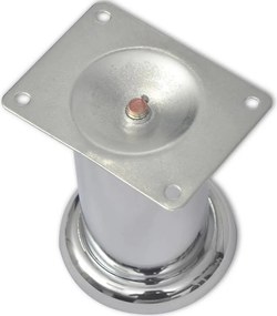 vidaXL Πόδια Καναπέ Στρογγυλά 8 τεμ. Χρώμα Χρώμιο 60 χιλ.