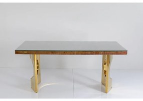 Τραπέζι Harmony Καφέ/Χρυσό 180x90x76 εκ. - Χρυσό