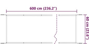 vidaXL Τέντα Κάθετη Ανθρακί 60 x 600 εκ. από Ύφασμα Oxford