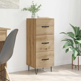 vidaXL Πλαϊνό γραφείο με συρτάρι artisan δρυς 34 x 34.5 x 90 εκ