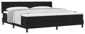vidaXL Κρεβάτι box spring με στρώμα με στρώμα Μαύρο 200 x 200 cm