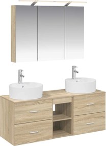vidaXL Σετ Επίπλων Μπάνιου 4 pcs Sonoma Δρυς