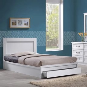 LIFE κρεβάτι μονό με συρτάρι Άσπρο 99x196x93 (Στρώμα 90x190) cm ΕΜ3635,1