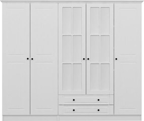 Πενταφυλλη Ντουλαπα με Καθρέπτη Λευκο KALEO 52x180x190