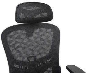 Καρέκλα γραφείου εργασίας Mergi μαύρο mesh 62x63x120εκ 62x63x120 εκ.