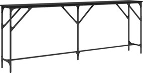 vidaXL Τραπέζι κονσόλας Μαύρη δρυς 200 x 29 x 75 cm