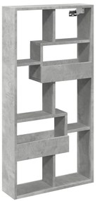 vidaXL Ντουλάπι Τοίχου Γκρι Σκυρ. 50x15x100 εκ. Επεξεργασμένο Ξύλο