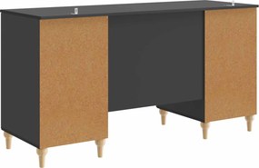 vidaXL Γραφείο Μαύρο 142,5 x 50 x 75 εκ. Επεξεργασμένο Ξύλο