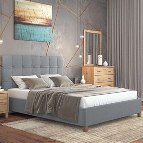 Κρεβάτι Nο64 150x200x111cm Light Grey Double