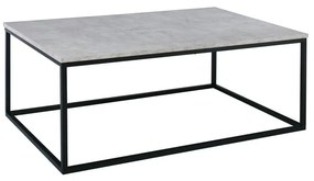 WOODWELL TEXAS Τραπεζάκι Σαλονιού Καθιστικού, Μέταλλο Βαφή Μαύρο - Cement 80x80x45cm ΕΜ745
