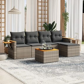 vidaXL Patio Sofa Set 5-θέσια Grey