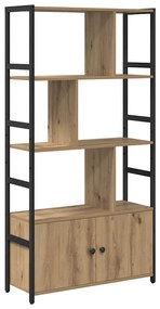 vidaXL Ράφι Βιβλίων artisan δρυς 80 x 30 x 155.5 εκ Επεξεργασμένο ξύλο