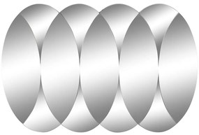 Τοίχο καθρέφτη DKD Home Decor Μαύρο Σύγχρονη Κύκλους 120 x 2 x 80 cm