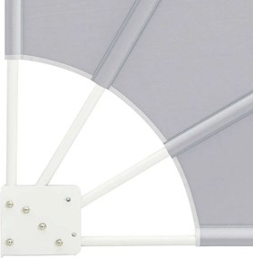 vidaXL Αδιάφανο σκίαστρο μπαλκονιού 160 x 160 cm Πολυεστέρας Γκρι