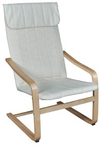 Πολυθρόνα Hamilton White Ε7150,1 59X73X99 cm Wood, Fabric