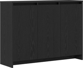 vidaXL Πλαϊνό γραφείο Μαύρο 102 x 29.5 x 75 εκ Επεξεργασμένο ξύλο