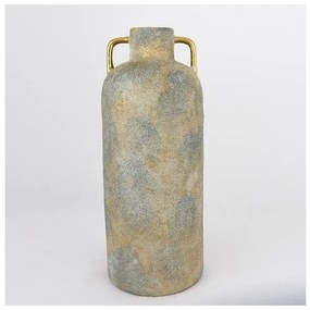 Βάζο Κεραμικό Γκρι &amp; Χρυσό 16x16x40.5cm 752-20128 Estheti-752-20128-Χρυσό 752-20128