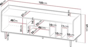 Έπιπλο τηλεόρασης Vasina 150