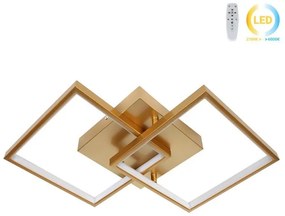 Φωτιστικό οροφής LED 27W 58Χ35Χ8 εκ. χρυσό με controller - GLOBOBOX 602167-602167-Χρυσό 602167