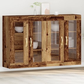 vidaXL Καθισμάτων Τοίχου  2 τμχ σε Παλιό Ξύλο 69,5 x 34 x 90 εκ. Κατασκευασμένο Ξύλο.