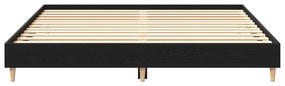 vidaXL Κρεβάτι Μαύρη Δρυς 180x200 εκ. Σύνθετο Ξύλο