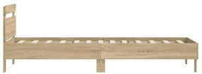 vidaXL Πλαίσιο Κρεβατιού με Κεφαλάρι Sonoma Δρυς 100x200εκ. Επεξ. Ξύλο