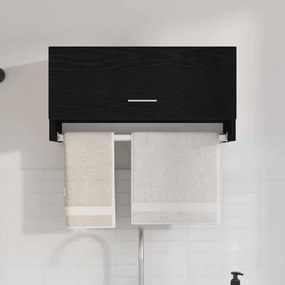 vidaXL Ντουλάπι με πόρτα Μαύρο 70 x 32.5 x 35 cm Επεξεργασμένο ξύλο