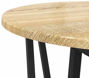 vidaXL Σετ βοηθητικά τραπεζάκια 2 pcs Βελανιδιά Σονομά και Μαύρο