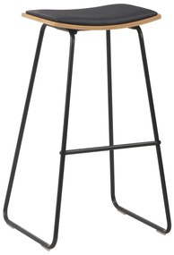 vidaXL Σκαμπό Μπαρ 6 τεμ. Μαύρα από Συνθετικό Δέρμα