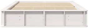 vidaXL Σκελετός Κρεβατιού Λευκό 210 x 118 x 30 εκ Στερεά ξυλεία πεύκου