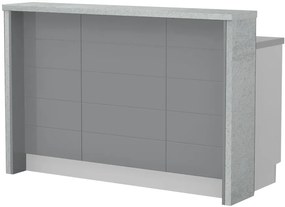 Πάγκος νησίδας Hudson-Μήκος: 150 εκ.-Γκρι-Chromix Silver