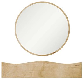 Κονσόλα Με Καθρέπτη Princesse 552NOS2368 82x30x15cm Oak Particle Board, Melamine