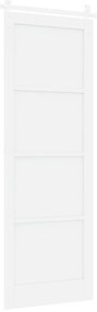 vidaXL Συρόμενη Πόρτα με Σετ Υλικών Λευκή 83x232 cm Συμπαγές Ξύλο Πεύκου