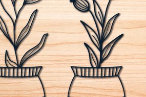 Σετ των 2 Intra απο ξύλο plywood 3mm-4mm πάχος – Πακέτο αγριολούλουδος σε γλάστρα Δίασταση  20x20 cm INTRAFABR-63865721