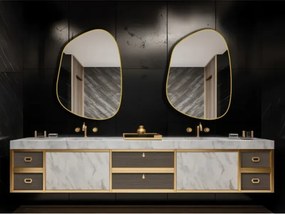 Stewehome Ασύμμετρος καθρέφτης τοίχου από γυαλί 75x55 cm