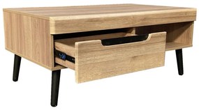 GRIF COFFEE TABLE ΦΥΣΙΚΟ ΜΑΥΡΟ ΜΑΥΡΟ 107x67xH46cm - 04-1008